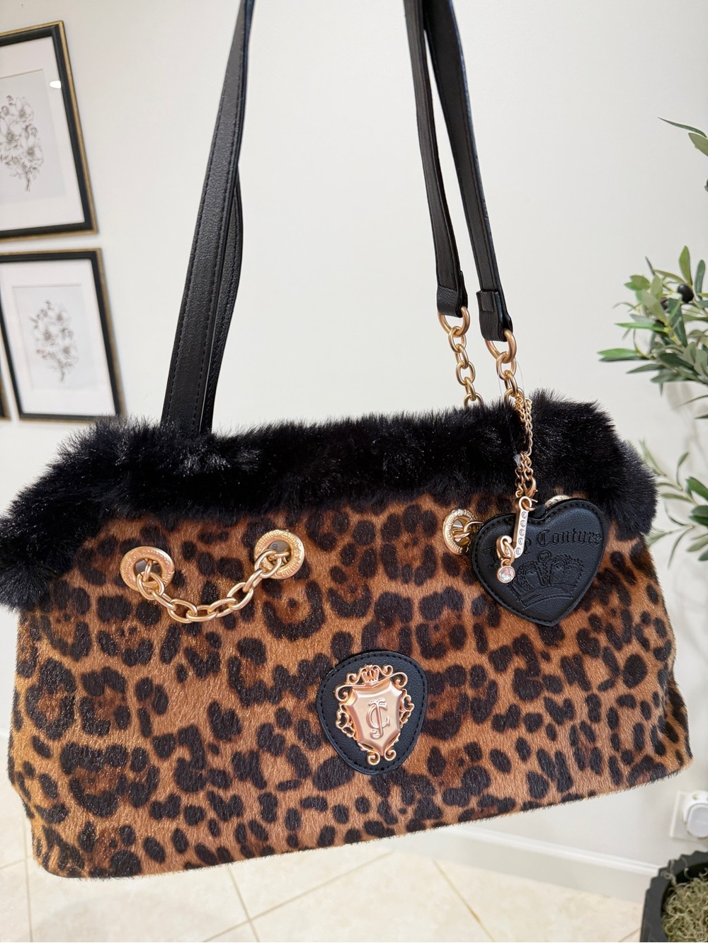 Juicy Couture Glamour Leopard Shoulder Bag